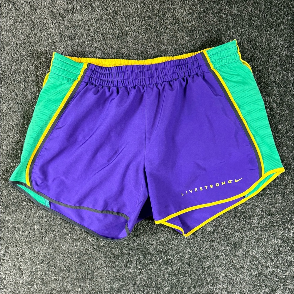 Nike Women's Purple and Green Athletic Shorts Size Small